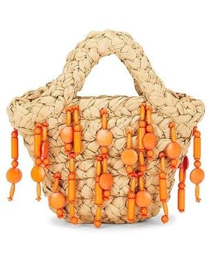 Simon Miller Beaded Mercado Mini Tote Bag - Orange