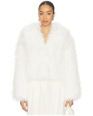 Hudson Jeans Mongauxlian Cropped Coat - White