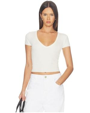 ÉTERNE Kurzärmliges Baby-T-Shirt Mit V-Ausschnitt - Weiß