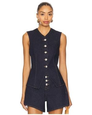 7 For All Mankind Lady Vest - Blau