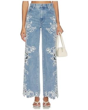 Jonathan Simkhai Porter Embroidered Denim Pant En Color Azul Talla (También En 25, 26, 27, 28, 29, 30)