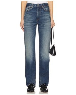 GRLFRND Sara Super High Rise Straight Jeans - Blue