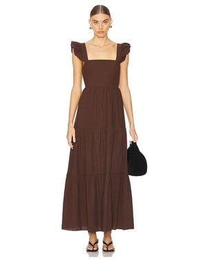 SNDY'S X Revolve Peaches Linen Dress - Brown