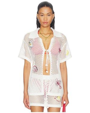 MINKPINK Soleia Crochet Top - White