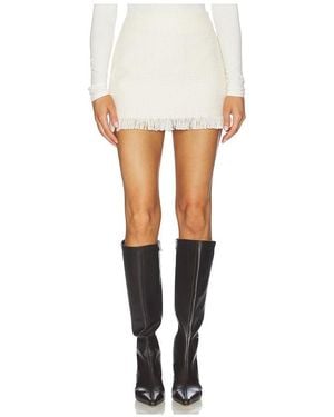 Lovers + Friends Greta Tweed Mini Skirt - White