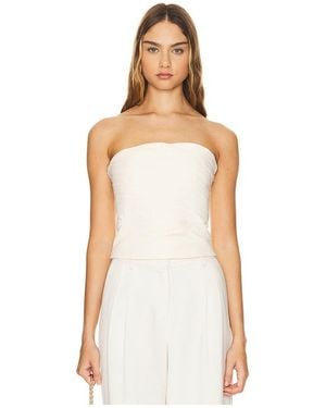 Shona Joy Lani Strapless Draped Bodice - White