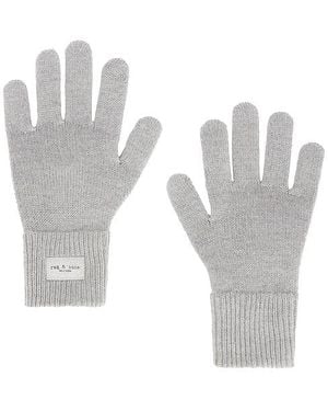 Rag & Bone Guantes Metálicos Blake En Color Plateado Metálico Talla - Blanco