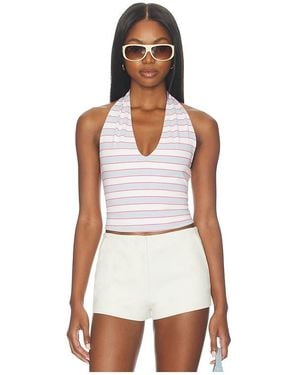 GOOD AMERICAN Super Stretch Halter Tank Top - White