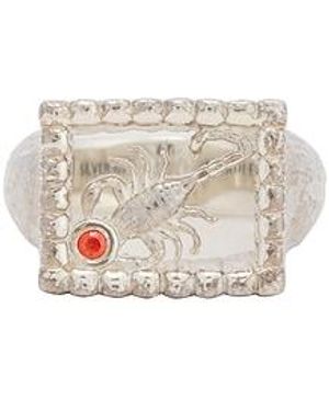 MAPLE Scorpio Signet Ring - White