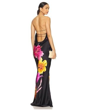 retroféte Keaton Silk Dress - Blue
