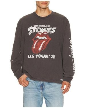 Guess X Rolling Stones Oversized Long Sleeve Tee - Gray