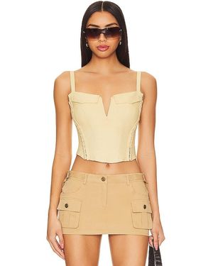 superdown Leslie Cargo Corset Top - Natural
