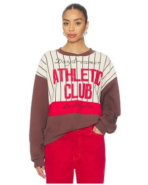 Daydreamer Athletic Club Colorblocked Sweatshirt - Red