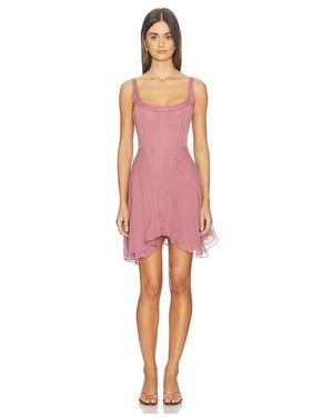 Urban Outfitters Sheer Honeymoon Mini Dress - Red