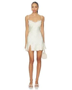Bardot Alerie Lace Satin Mini Dress - White