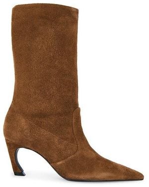 SCHUTZ SHOES BOTTINES LEXI MID SLOUCH en Chocolate - Marron
