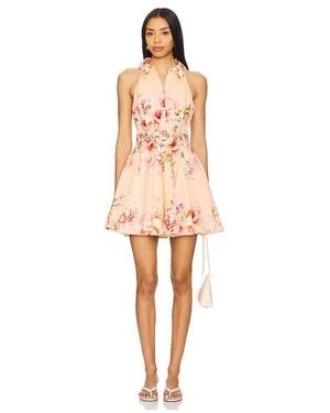 Hemant & Nandita Short Dress With Buckle Belt - Natural