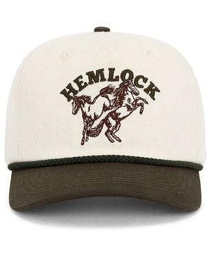 HEMLOCK HAT CO. Buckin Baseball Hat - White