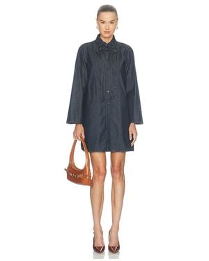 FRAME The Denim Tuxedo Dress - Blue