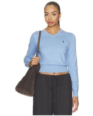Polo Ralph Lauren Strick Crew Neck Pullover Sweater - Blau