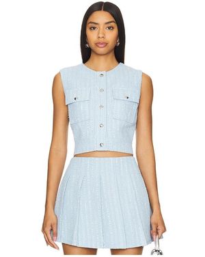 Line & Dot Emmeline Top En Color Bebe Azul Talla En