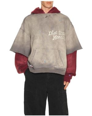 DIET STARTS MONDAY Double Layer Hoodie - Multicolour