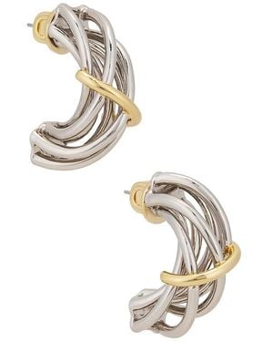 DEMARSON CLOUS D'OREILLES SLOANE en Metallic Gold. - Métallisé