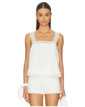 MORE TO COME Soriya Square Neck Top - White