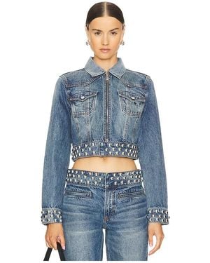 GRLFRND Drea Fitted Western Jacket - Blue