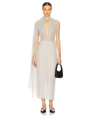 Helsa The Scarf Dress - White