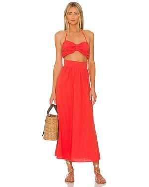 SNDY'S Boat Linen Dress - Red