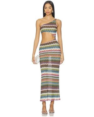 Missoni Langes Strandkleid Long Cover Up Dress - Weiß