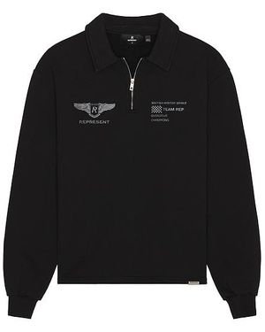 Represent Team Rep Quarter Zip Jumper - Black