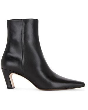 Flattered Leather Square-Toe Xena Boots - Black