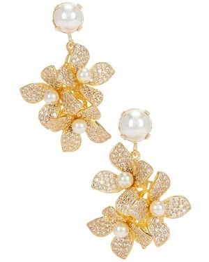 Anton Heunis Pendientes Largos En Color Crema Talla En - Metálico