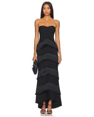 House of Harlow 1960 Hera Fringe Maxi Dress - Black