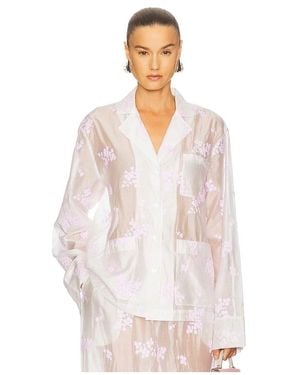 Helsa Pajama Top - White