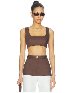 Matthew Bruch Tie Back Crop Top - Multicolour