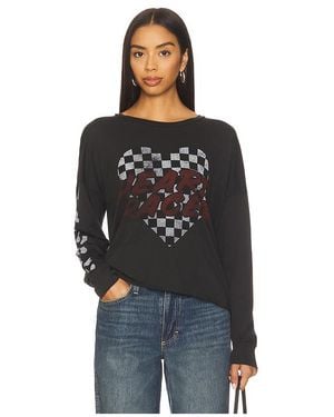 Lauren Moshi Luella Long Sleeve Drop Shoulder Tee - Black