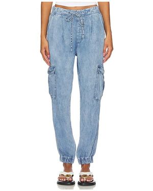 Bella Dahl Jogger Plisado Isla En Color Denim Claro Talla (También En S) - Azul