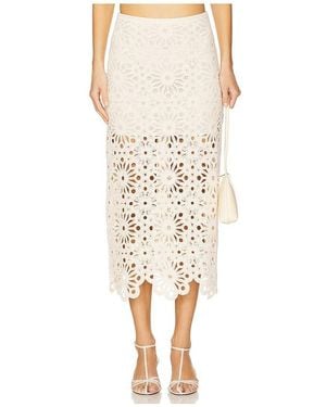 L'academie 'Academie By Marianna Shay Midi Skirt - Natural
