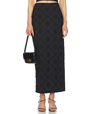Helsa Falda Eyelet Column En Color Negro Talla (También En Xl, Xs, Xxs)