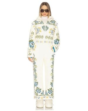 White/space X Farm Rio One Piece Ski Suit - White