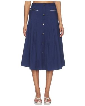 SER.O.YA Yumi Poplin Skirt - Blue
