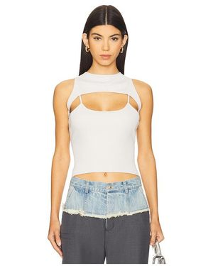 PRIVATE POLICY Mesh-Tanktop - Weiß