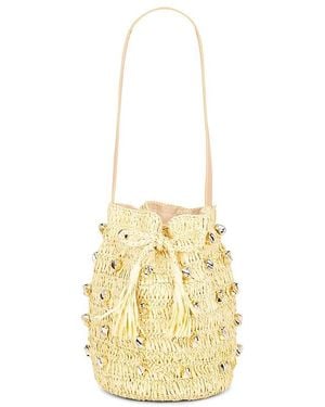 BTB Los Angeles Studded Galia Bucket Bag - White