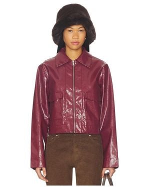 superdown Leighton Faux Leather Jacket - Red