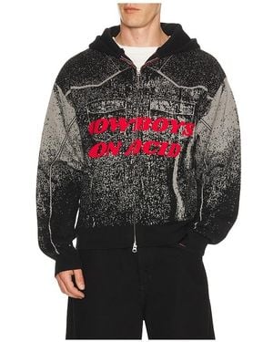 Pleasures Acid Cowboy Knitted Hoodie - Black