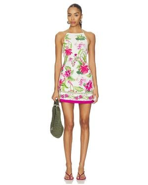 Rococo Sand ROBE COURTE RUCHED BIAS MINI DRESS en Multi - Rouge