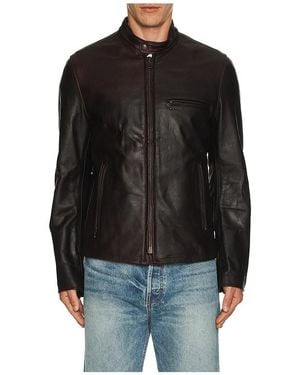 Schott Nyc Nyc Cafe Racer Jacket - Black